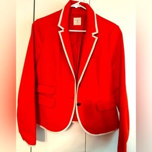 Gap Red Women's Blazer with White Trim Sz 10P